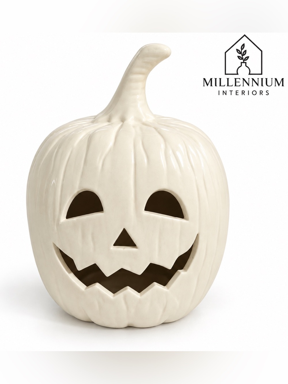 Target White Terracotta LED Halloween Pumpkin Jack O’ Lantern 2025 Luminary NEW